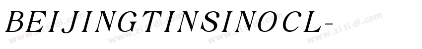 BEIJING TINSINO CL字体转换 BEIJING TINSINO CL字体转换